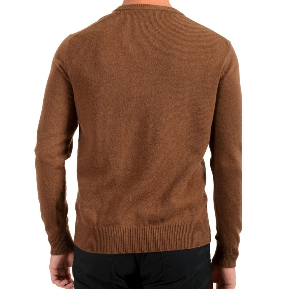 Black Brown 1826 Men’s Knit Sweater Wool Cinnamon Brown V neck Old money XL - Picture 2 of 10
